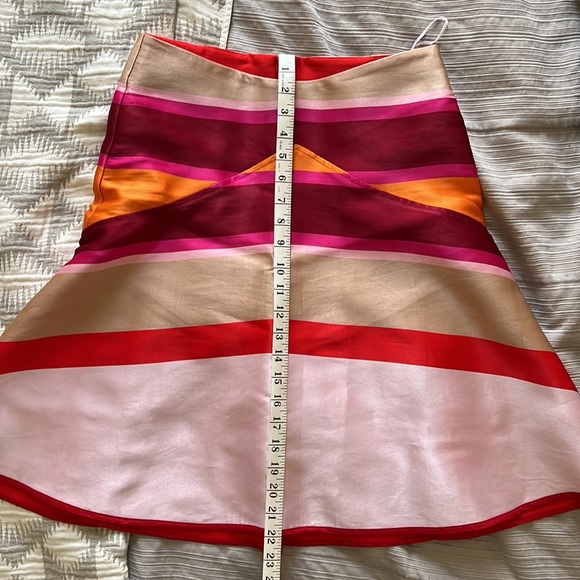 Ostwald helgason striped skirt in red multi stripe - Picture 7 of 8